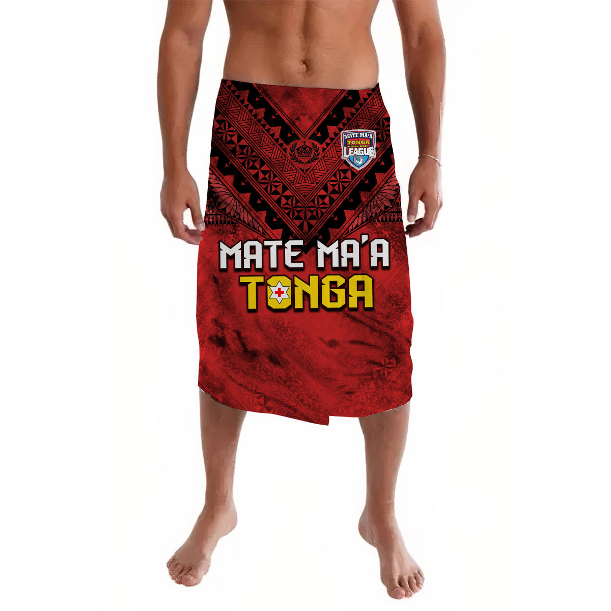 Tonga Rugby MMT Lavalava Ngatu Mate Maa Tonga Grunge Ver.02