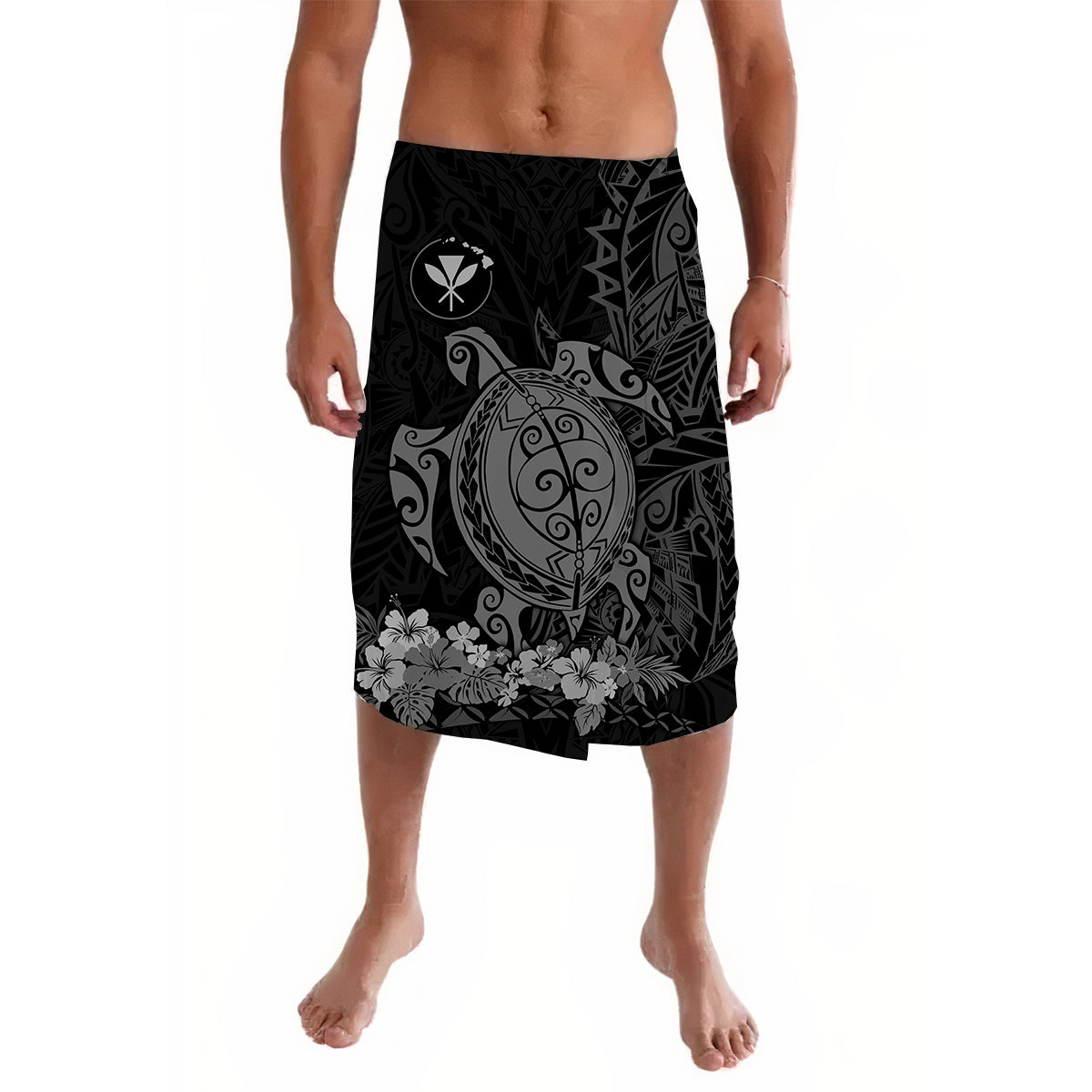Hawaii Polynesian Lavalava Gray Sea Turtles Hawaiian