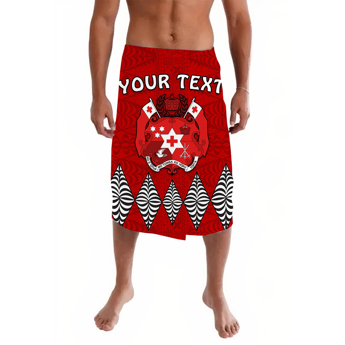 (Custom Personalised) Tonga Warriors Lavalava Tongan Pattern Ver.01