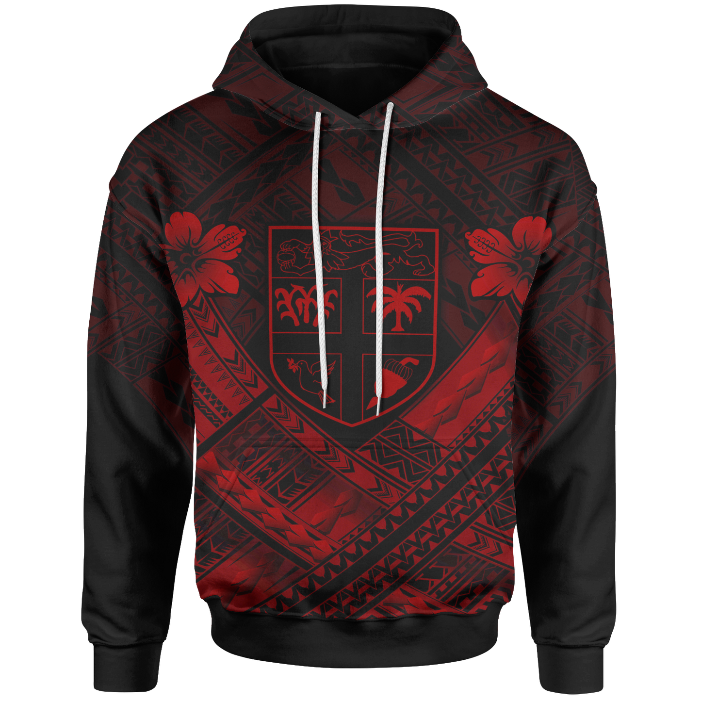 Fiji Polynesian Hoodie Fiji Red Seal Camisole Hibiscus Style