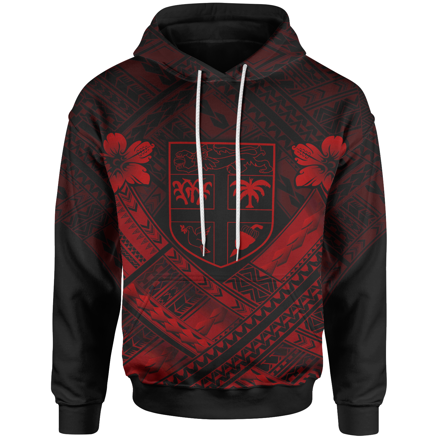 Fiji Polynesian Hoodie Fiji Red Seal Camisole Hibiscus Style