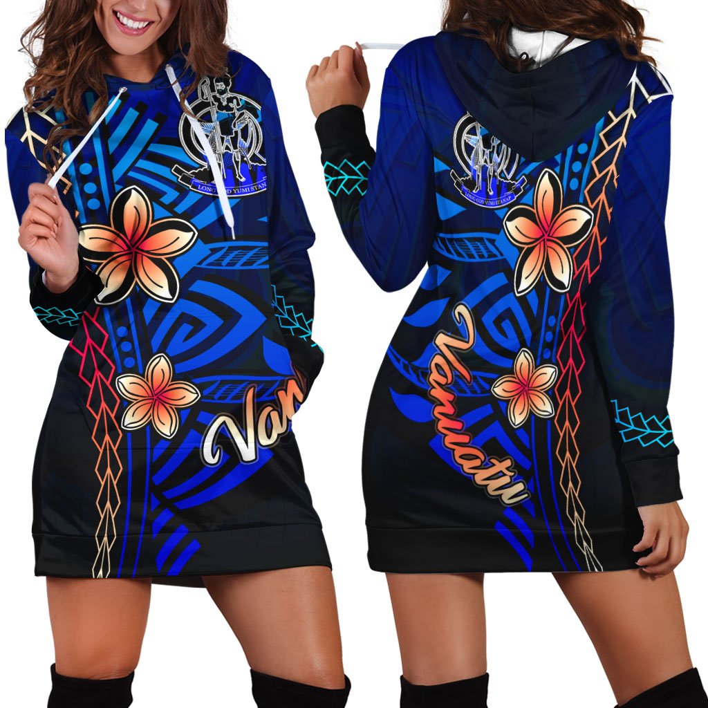 Vanuatu Hoodie Dress Vintage Tribal Mountain