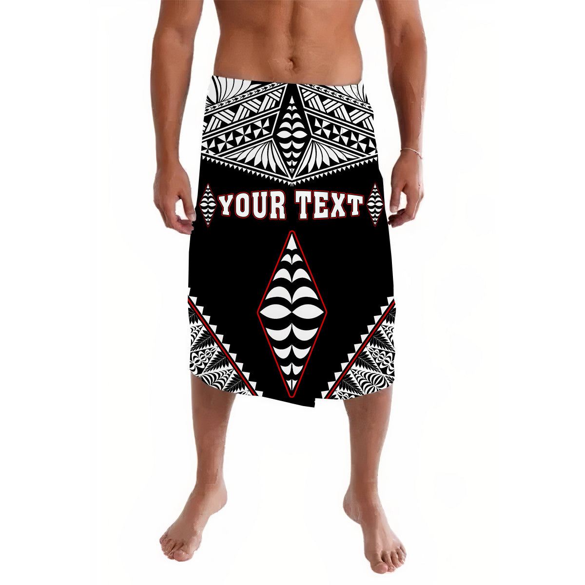 (Custom Personalised) Tonga Lavalava Tongan Kupesi Pattern