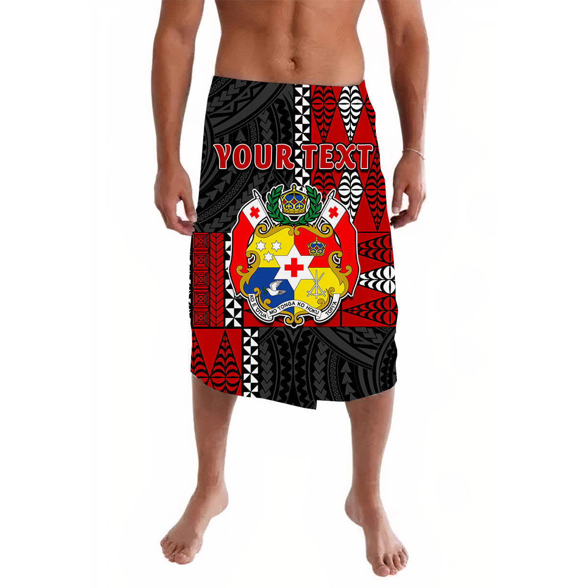 (Custom Personalised) Tonga Lavalava Tongan Pattern Mix Polynesian