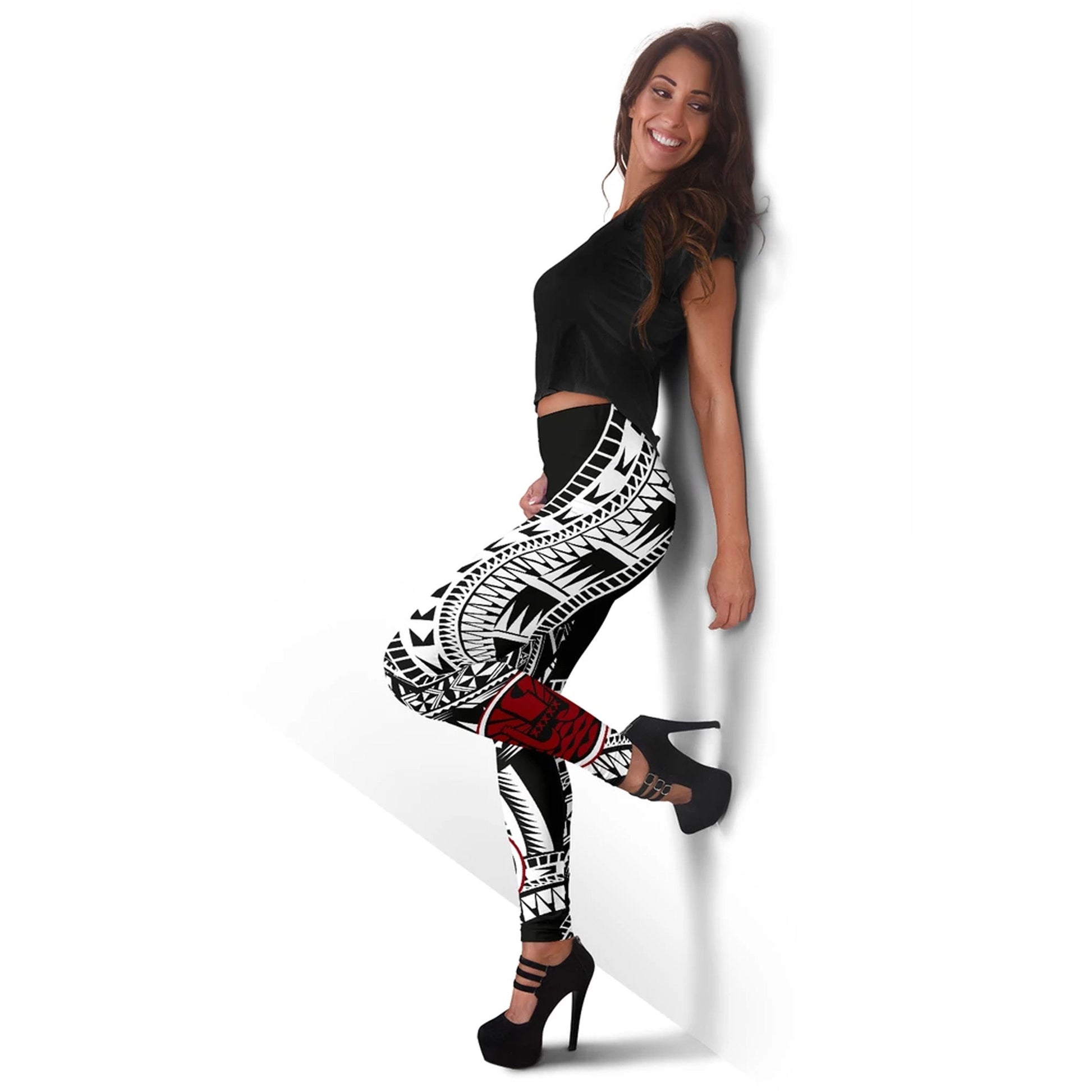 Tahiti Women's Leggings - Polynesian Pattern