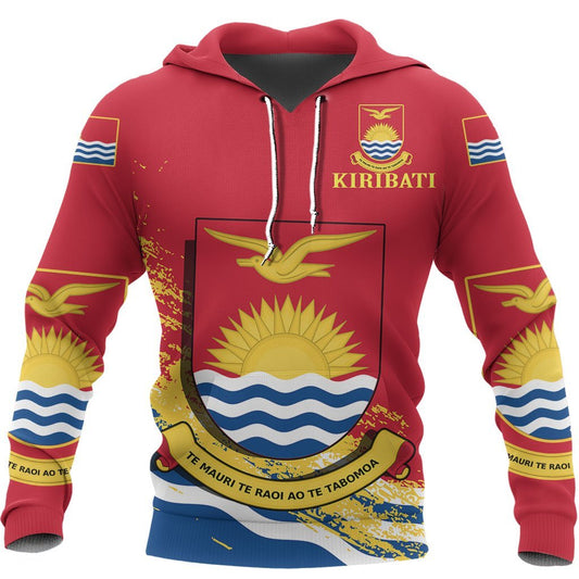 Ribaberiki Kiribati Hoodie Ribaberiki Kiribati Flag Coat Of Arms Special A7