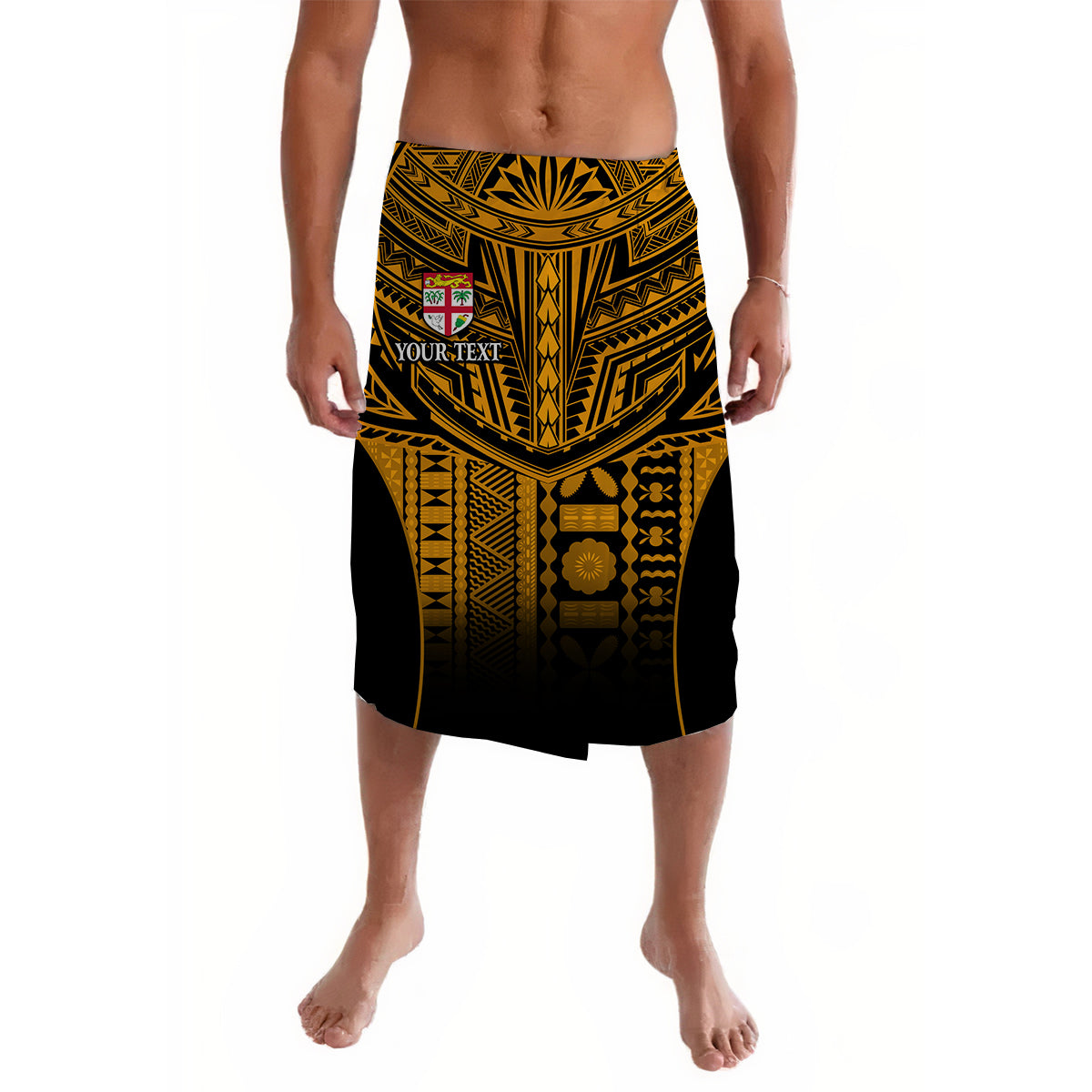 (Custom Personalised) Fiji Faithful Lavalava Version Gold