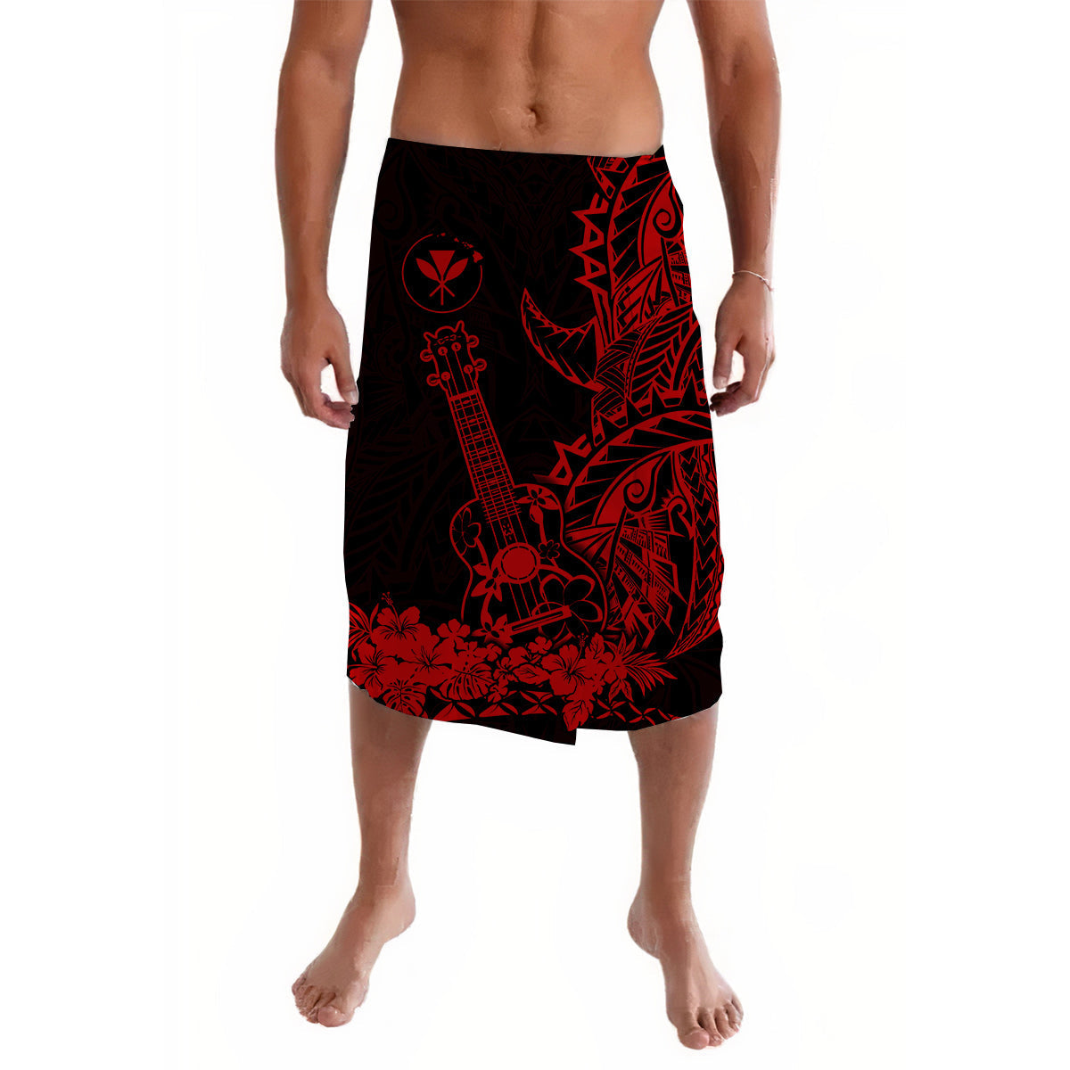 Hawaii Polynesian Lavalava Ukulele Red