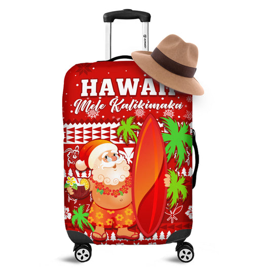 Mele Kalikimaka Luggage Covers Santa Claus Hawaii Christmas