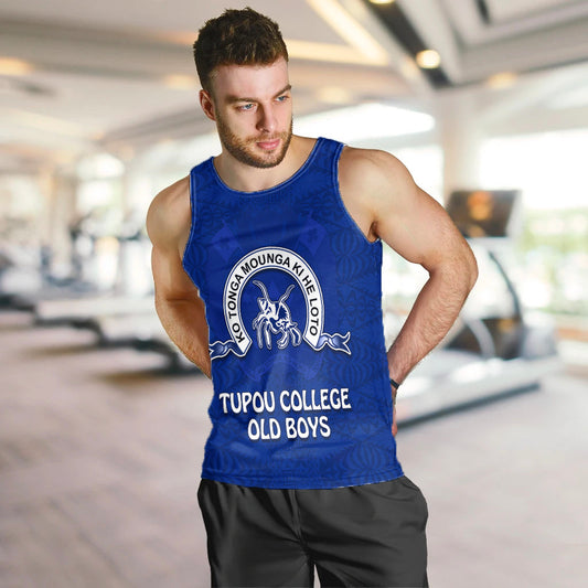 Tupou College Men Tank Top Always Proud of Old Boys Toloa
