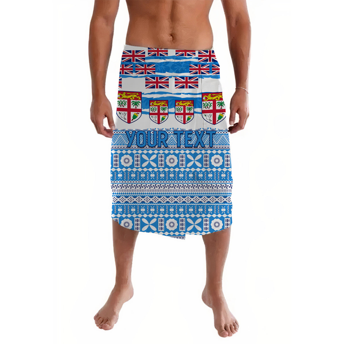(Custom Personalised) Fiji Polynesian Lavalava Fijian Tropical Flowers
