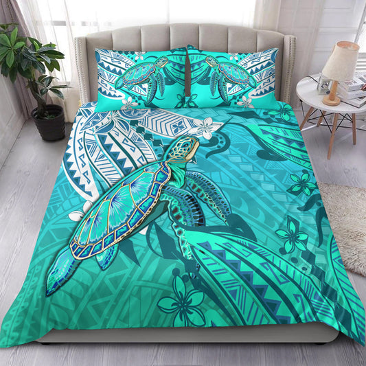 Hawaiian Islands Bedding Set Turtle Mix Hawaii Polynesian