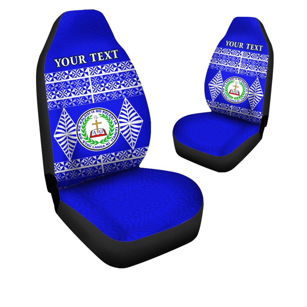 (Custom Personalised) Sia'atoutai Theological College Car Seat Covers Tonga Pattern