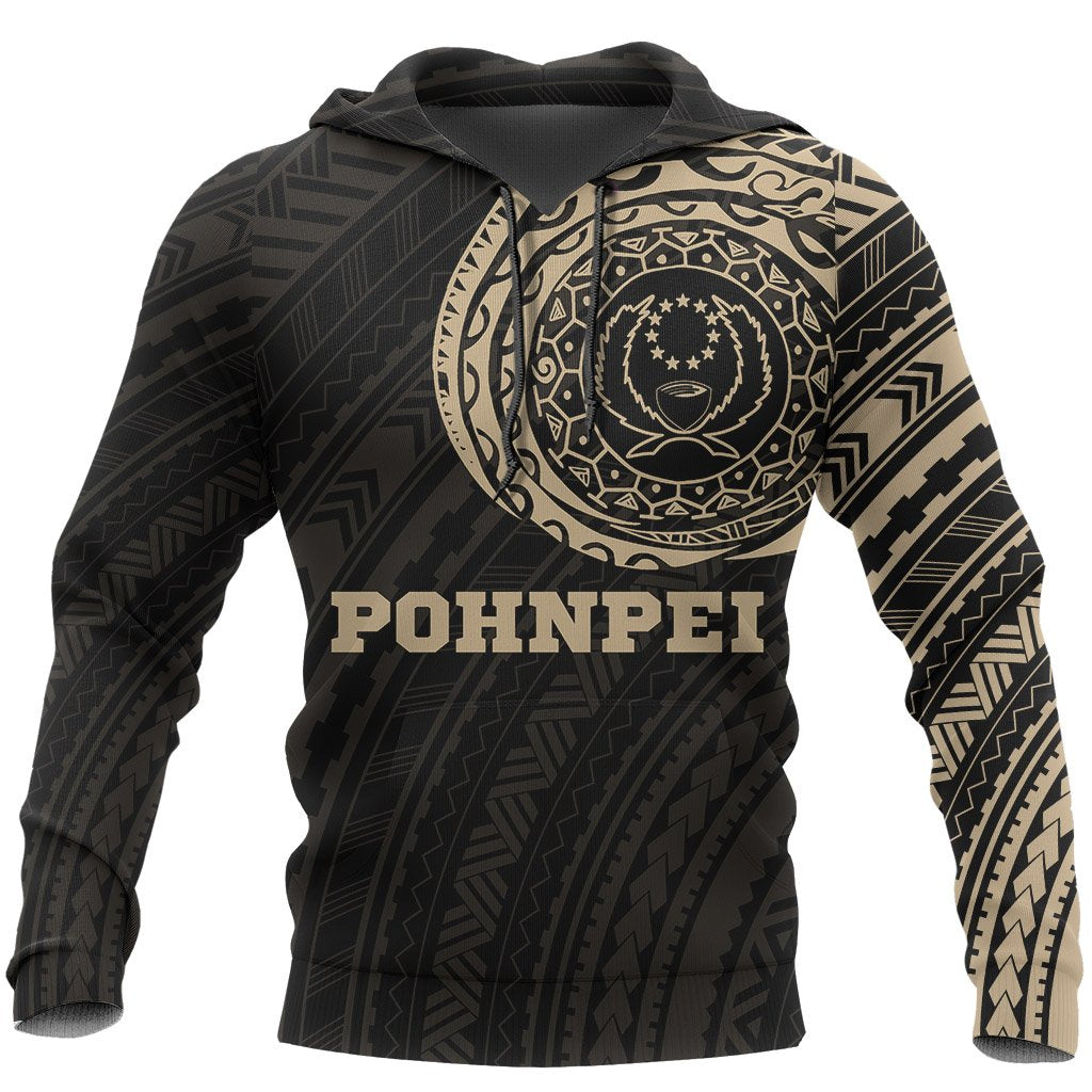 Pohnpei Hoodie Pohnpie Flag Polynesian Tattoo Style A7
