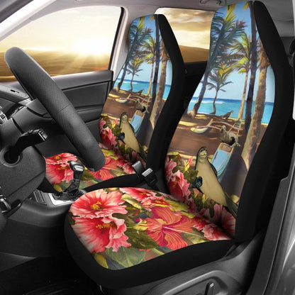 Hawaii Hibiscus Monk Seal Car Seat Covers