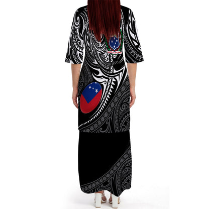 Samoa Rugby Outfit Matching Polynesian Tribal Pattern Dress And Hawaiian Shirt