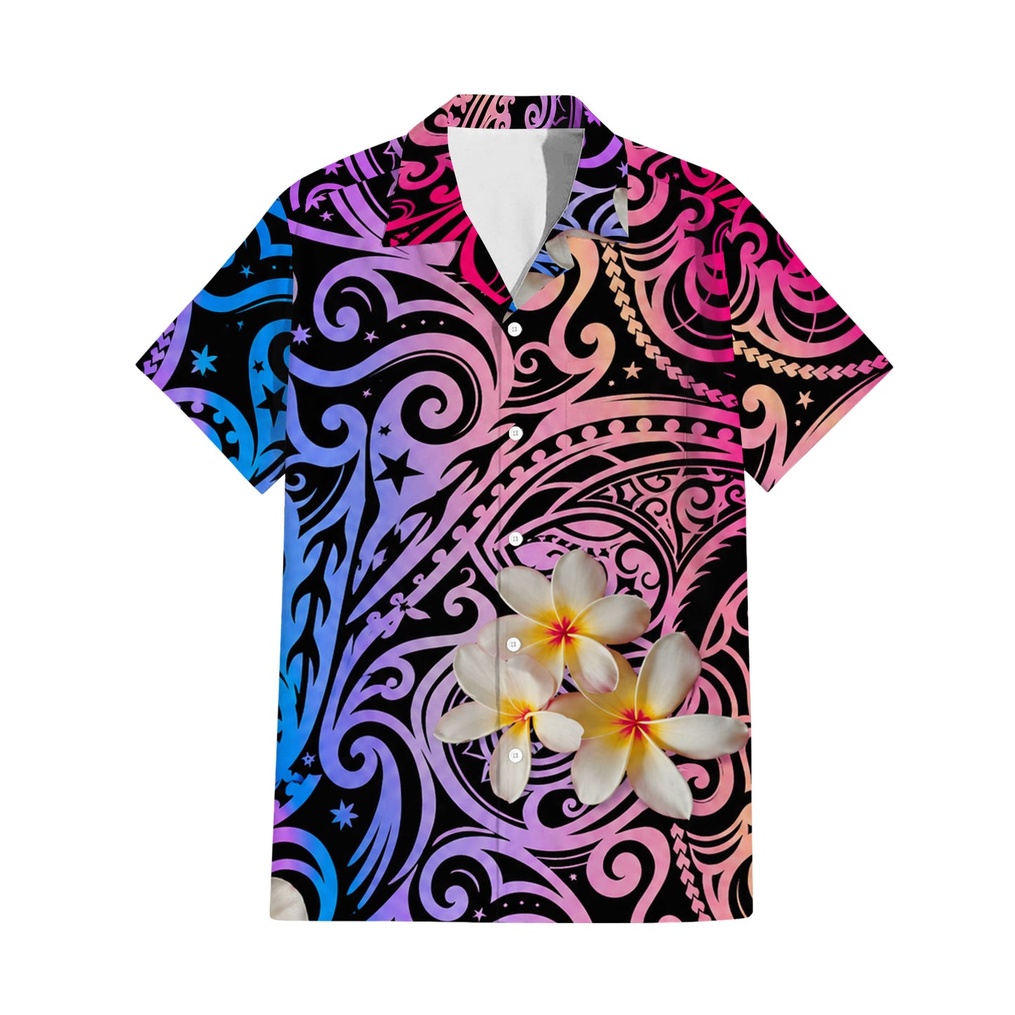 Plumeria Flowers Pattern Yellow Matching Outfit For Couple Island Polynesian Tribal Purple Puletasi Dress And Shirt