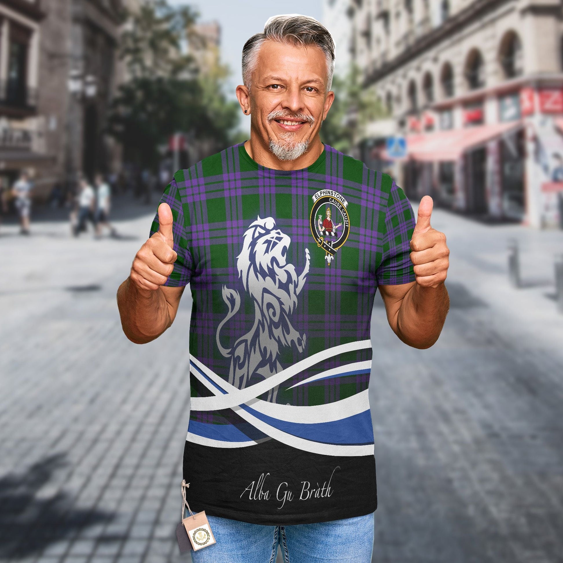 Printivon Elphinstone Clan Crest Alba Gu Brath T Shirt Scotland Gift
