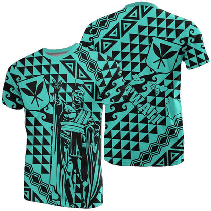 Hawaii T-Shirt King Kakau Kanaka Turquoise