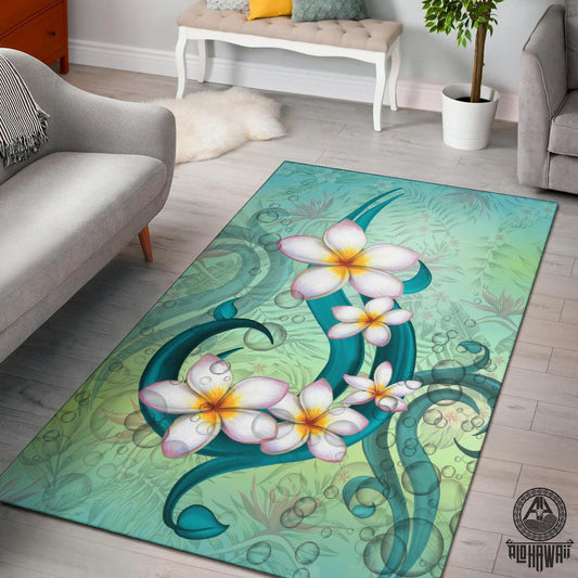 Hawaii Plumeria Area Rug