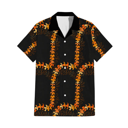Puakenikeni Pikake Lei Curve Lei Flower Matching Outfit For Couple Polynesian Puletasi Dress And Shirt