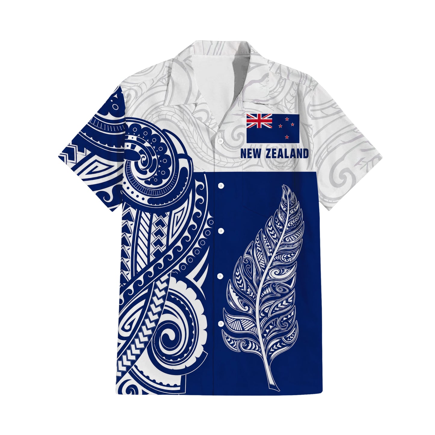 New Zealand Map Matching Outfit For Couple NZ Pattern Blue Dress And Hawaiian Shirt