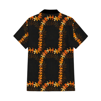 Puakenikeni Pikake Lei Curve Lei Flower Matching Outfit For Couple Polynesian Puletasi Dress And Shirt