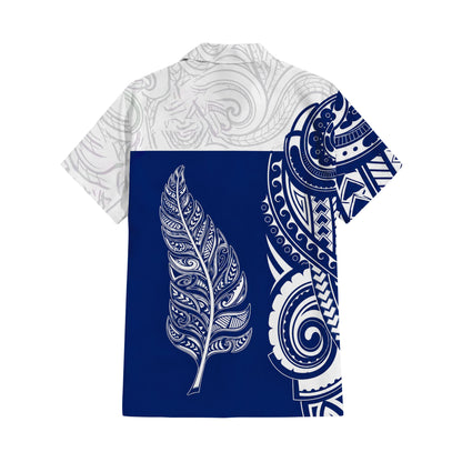New Zealand Map Matching Outfit For Couple NZ Pattern Blue Dress And Hawaiian Shirt