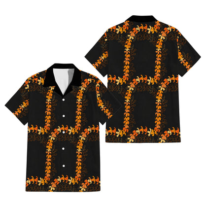 Puakenikeni Pikake Lei Curve Lei Flower Matching Outfit For Couple Polynesian Puletasi Dress And Shirt