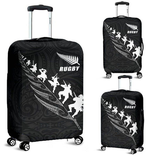 New Zealand Rugby Luggage Cover, Maori Haka Fern Suitcase Covers
