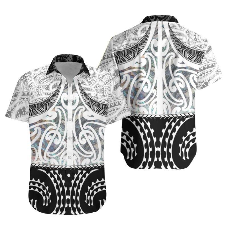 NZ Hawaiian Shirt, Maori Taaniko