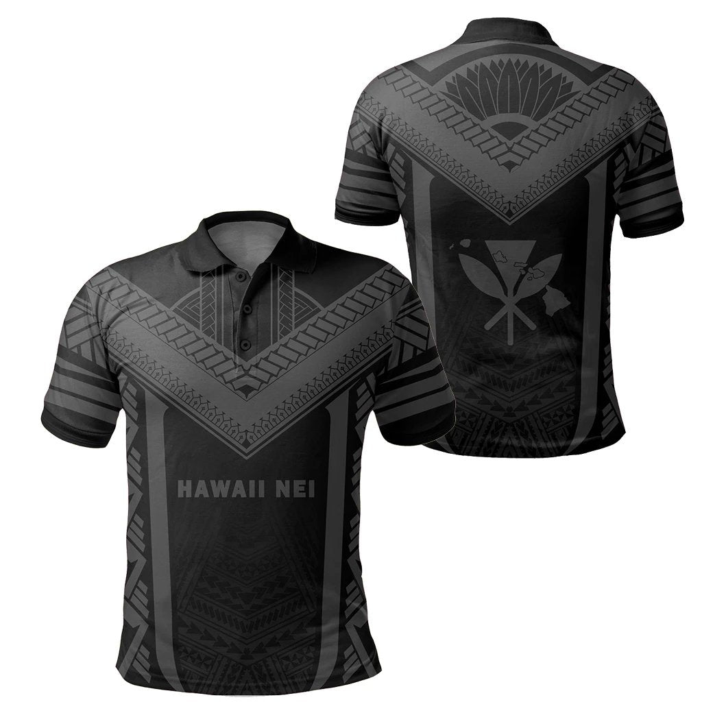Hawaii Kanaka Polynesian Polo Active Grey