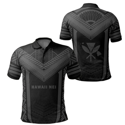 Hawaii Kanaka Polynesian Polo Active Grey