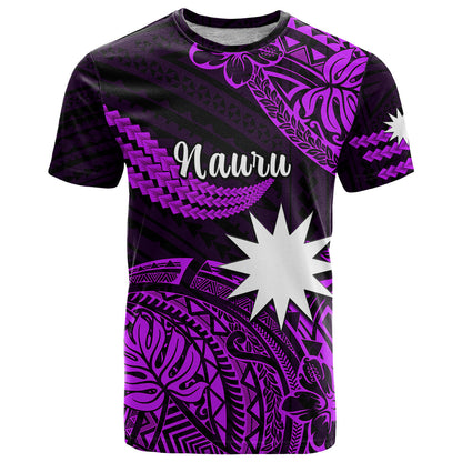 (Custom Personalised) Nauru Polynesian Hibiscus Naoero Purple T Shirt