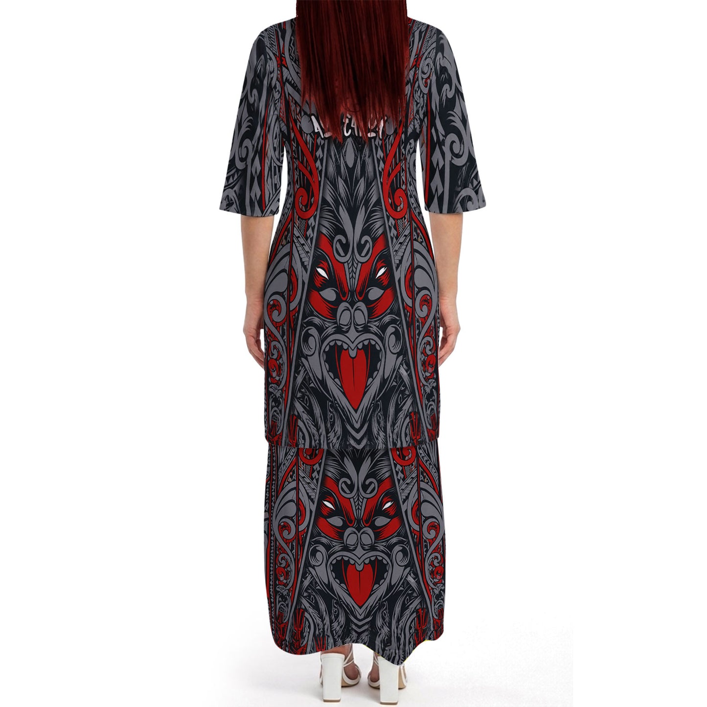 New Zealand Aotearoa Matching Outfit For Couple NZ Mask Pattern Dress And Hawaiian Shirt