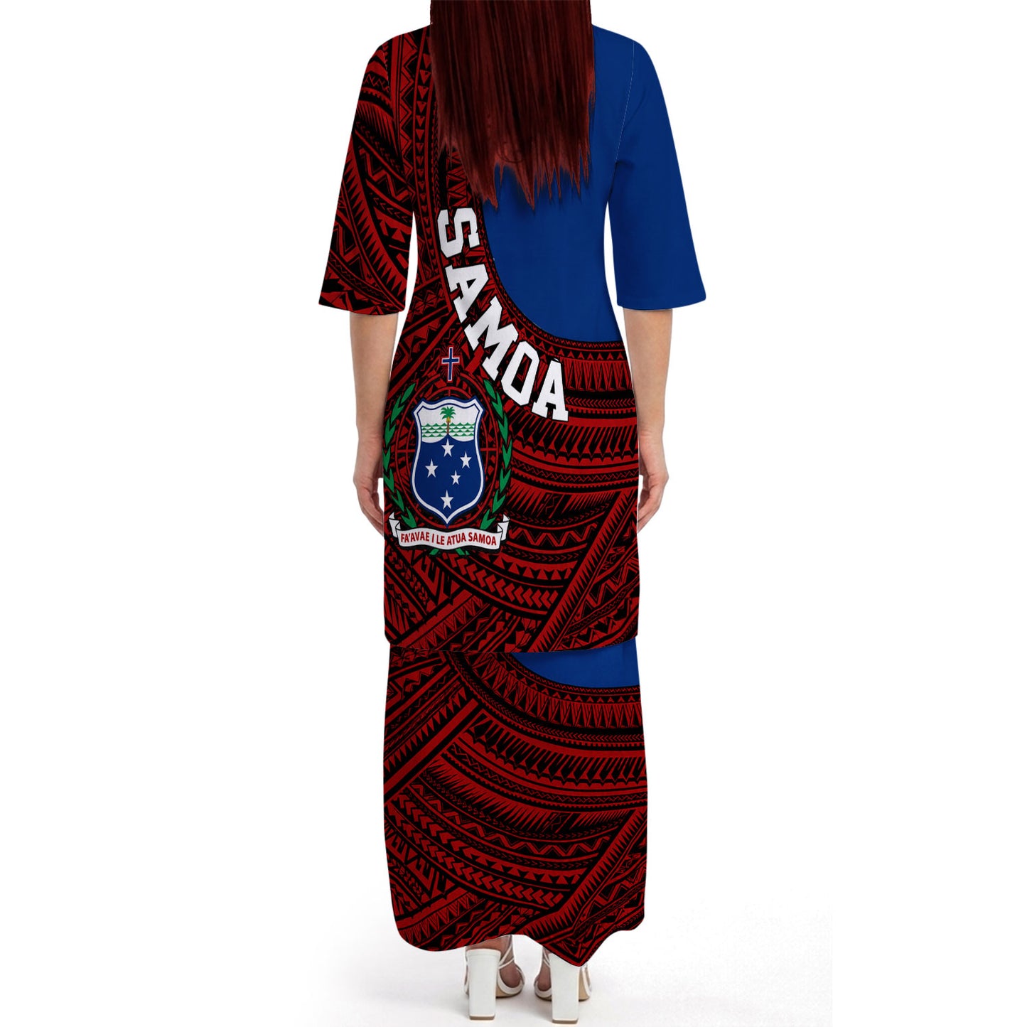 Samoa Coat Of Arms Outfit Matching Polynesian Tribal Pattern Dress And Hawaiian Shirt For Him Her
