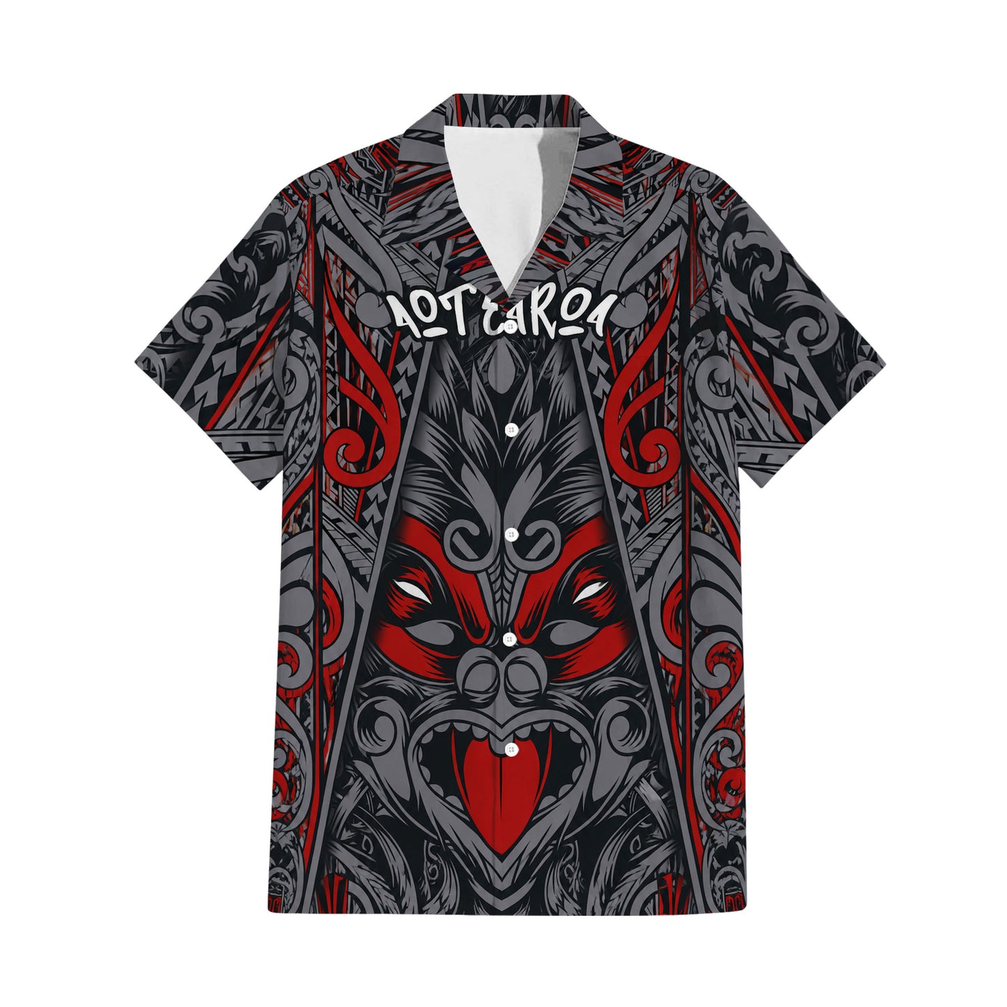 New Zealand Aotearoa Matching Outfit For Couple NZ Mask Pattern Dress And Hawaiian Shirt