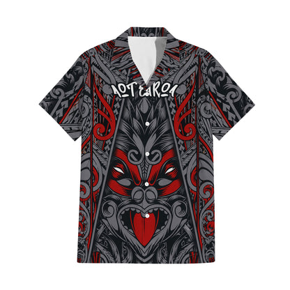 New Zealand Aotearoa Matching Outfit For Couple NZ Mask Pattern Dress And Hawaiian Shirt
