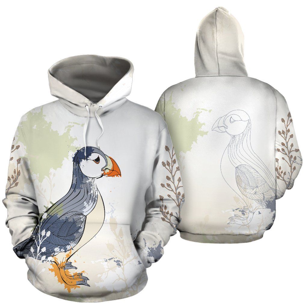 Pullover Hoodie, Iceland Puffin