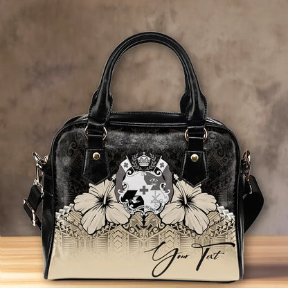 Custom Tonga Shoulder Handbag Hibiscus Personal Signature