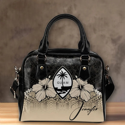 Custom Guam Shoulder Handbag Hibiscus Personal Signature