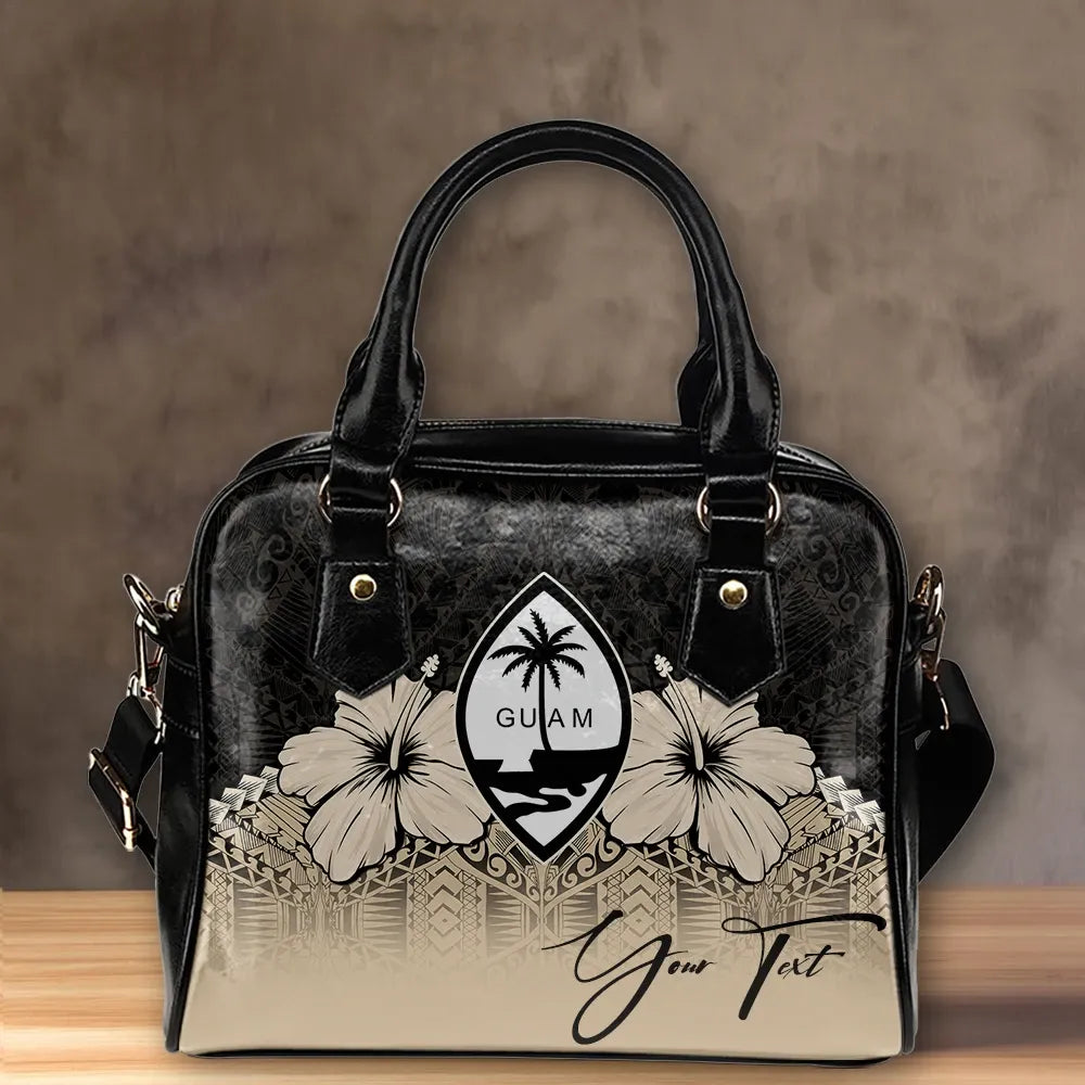 Custom Guam Shoulder Handbag Hibiscus Personal Signature