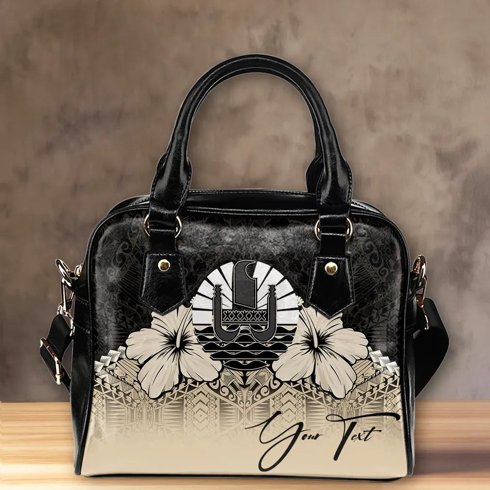Custom Tahiti Shoulder Handbag Hibiscus Personal Signature
