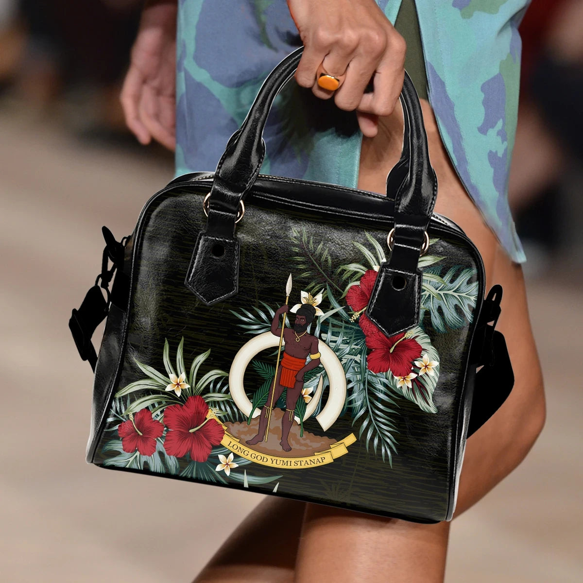 Vanuatu Hibiscus Shoulder Handbag