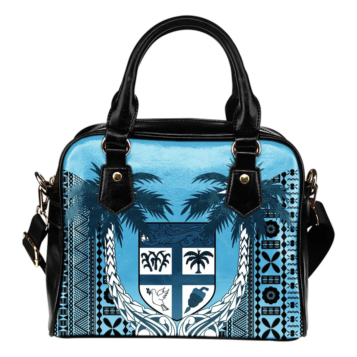 Fiji Tapa Coconut Shoulder Handbag