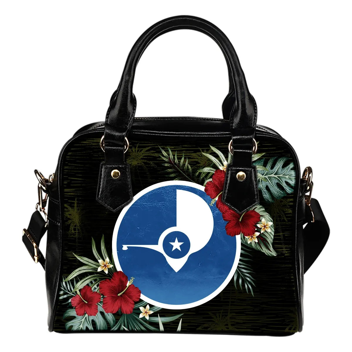 Yap Hibiscus Shoulder Handbag