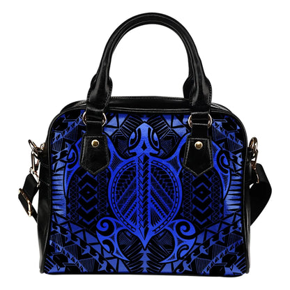 Polynesian Turtle Shoulder Handbag Blue