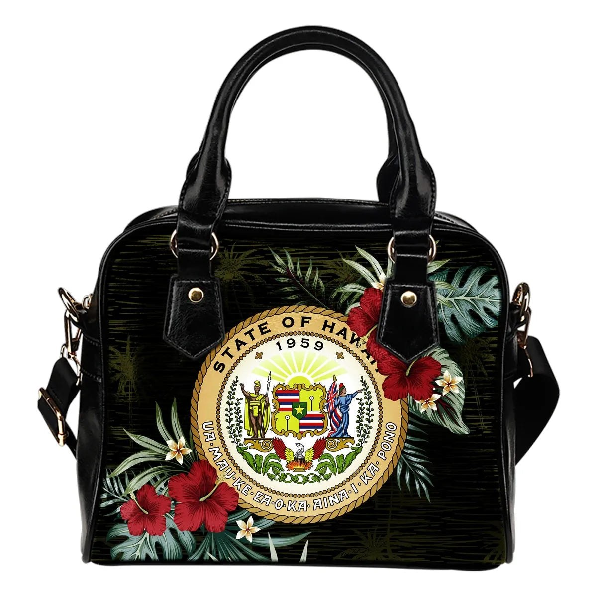 Hawaii Hibiscus Shoulder Handbag