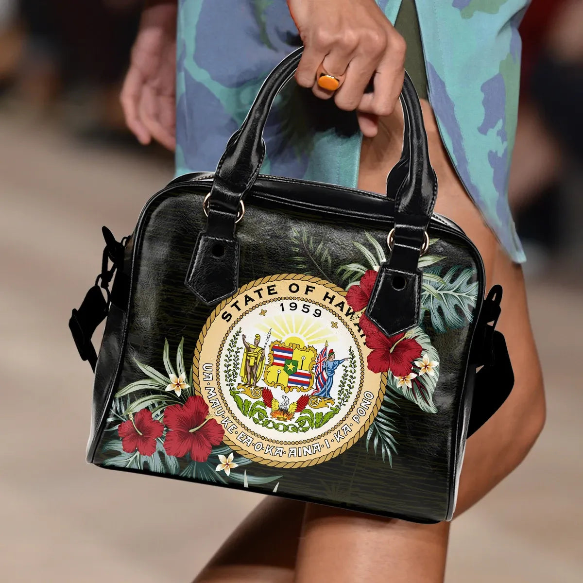 Hawaii Hibiscus Shoulder Handbag