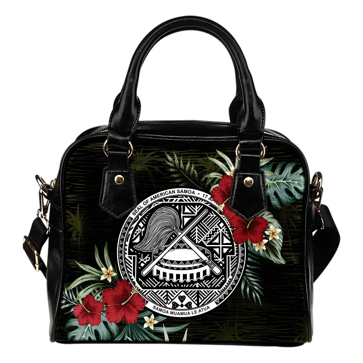 American Samoa Hibiscus Shoulder Handbag